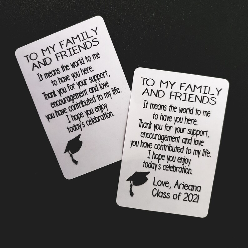 To My Family and Friends Thank You Graduation 2" X 3" STICKER ...