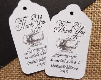 Thank You for Joining us for Tea With The Bride To Be bridal shower tag (my Medium, Large or Small tag) Choose Your Size