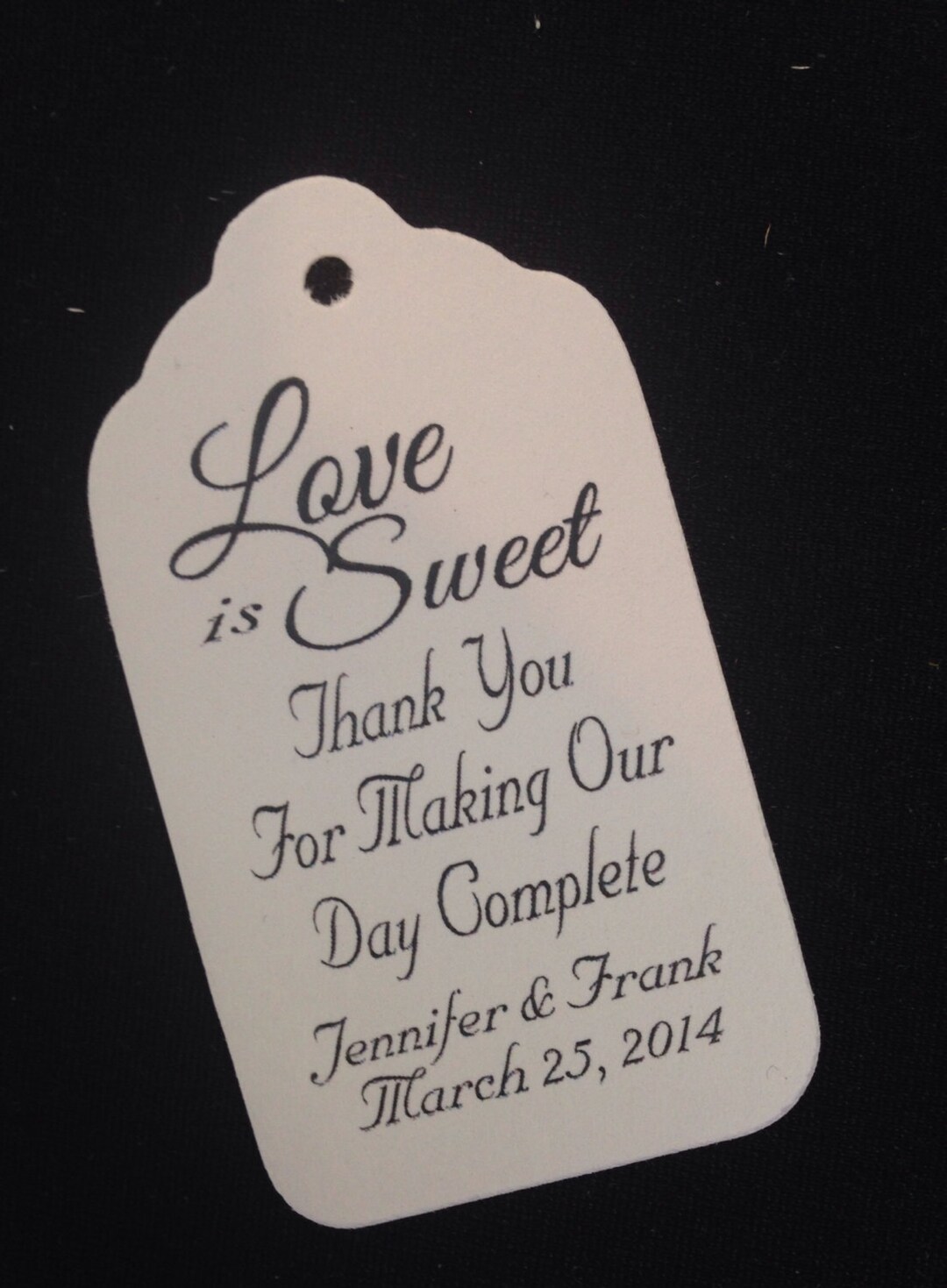 100 pz Mr & Mrs Personalized wedding favor Gift Paper tag Thank You Custom Made cartellini Sea Green