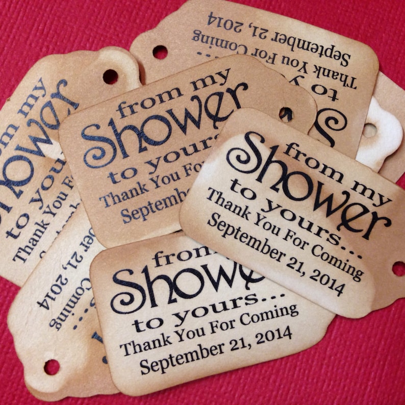 From My Shower to Yours Choose your quantity SMALL 2 Favor Tag