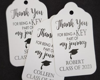 Thank you for being a key part of my journey graduation (my MEDIUM, LARGE or SMALL tag) Personalized