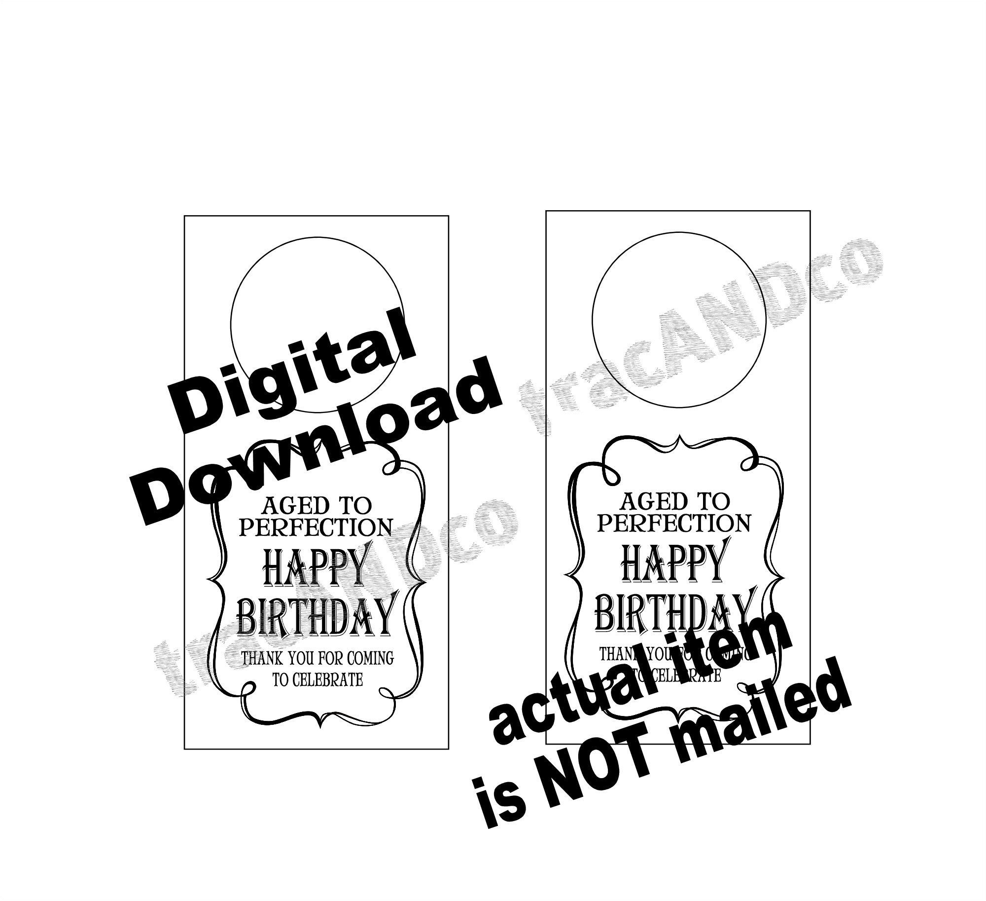 Aged To Perfection Proficiat met je verjaardag Bedankt voor je komst,  bedankkaartje voor shot drankje Digitale download, GEEN gedrukte tag - Etsy  België, image size:2000x1826