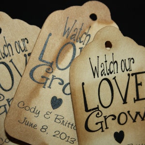 Regardez nos 100 étiquettes de cadeaux personnalisées Love Grow
