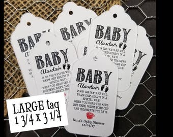 Baby Is On The Way When You Hear The News favor tag (my LARGE Tags) 1 3/4" x 3 1/4" instructions in description on how to personalize