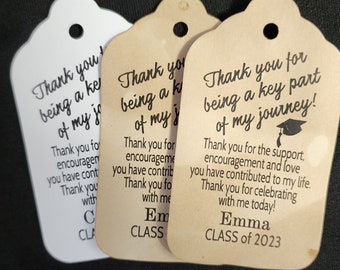 Thank you for being a key part of my journey graduation support love encouragement (my MEDIUM, LARGE or LARGERLARGE tag) Personalized