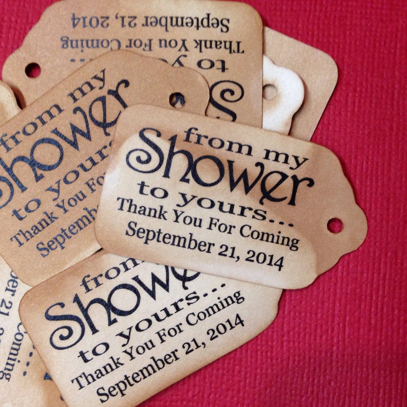 From My Shower to Yours Choose your quantity SMALL 2 Favor Tag