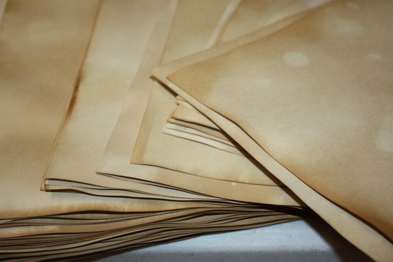 Tea Stained Light Weight Copy Paper and 110wt Index CardStock 8 1/2 x 11 you can cut to 8 x 10 sheet paper card stock