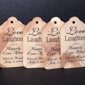 Love and Laughter and a Happily Ever After MEDIUM Tags Personalize with names and date image 2