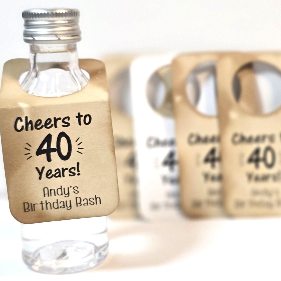 Personalized Cheers Favor Tags, Rectangle, Birthday, Anniversary - Etsy