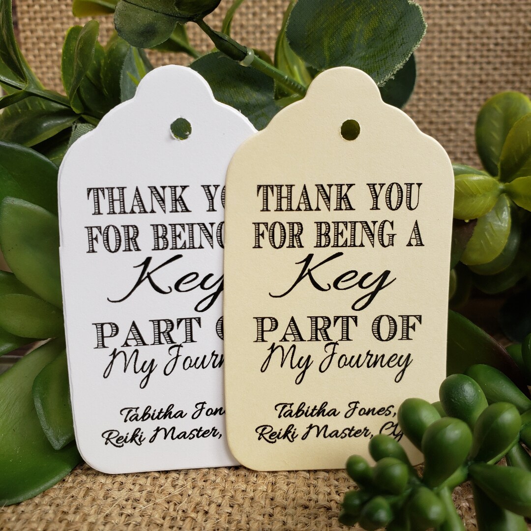 Thank You for Being a Key Part of My Journey my MEDIUM Tag 1 - Etsy