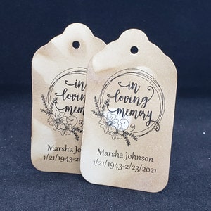 In Loving Memory (my Medium, Large or Small tag) Personalize Memory Of