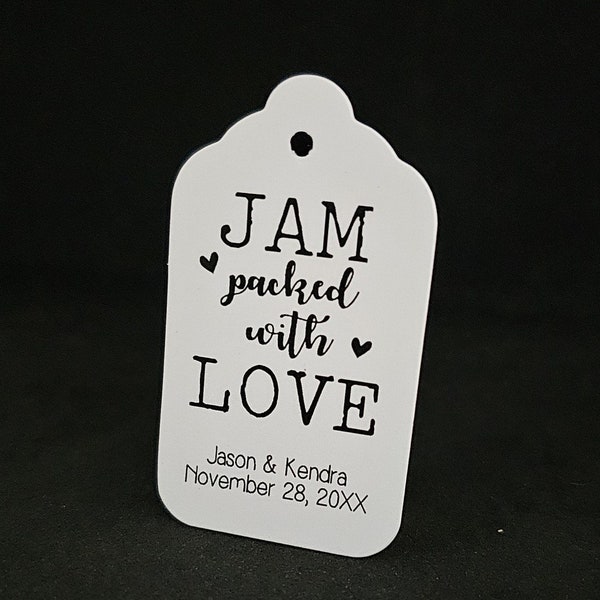 Jam Packed with Love (my MEDIUM, LARGE or SMALL tag)  Personalized Favor Tag, baby shower, business card product tag, jelly tag