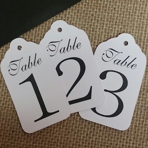 Table Number Tags Seat Placement Cards (my LARGER LARGE tag) 2 1/8&quot; x 3 3/4&quot;