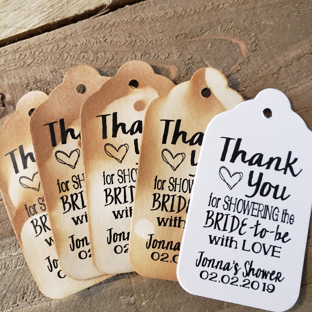 Thank You for Showering the BRIDE to Be With Love Favor Tag Etsy