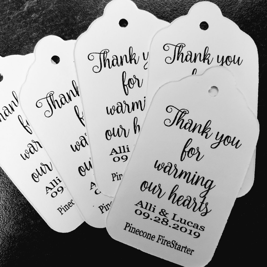 Thank You for Warming Our Hearts Pinecone Fire Starter Favor Etsy