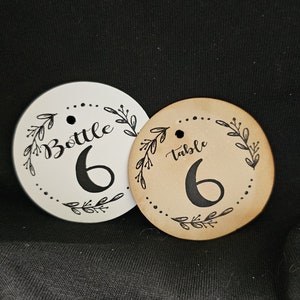 TABLE NUMBERS (2 inch round) choose your quantity Table number or Bottle number