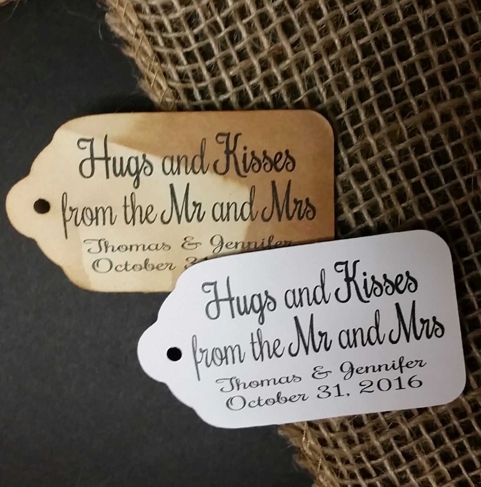 Hugs and Kisses From the Mr and Mrs Script Personalized | Etsy