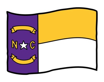 Imán de oro púrpura de Carolina del Norte, Imán de bandera de Carolina del Norte, Greenville NC, Imán de Carolina del Este, Imán ECU, Carolina del Norte