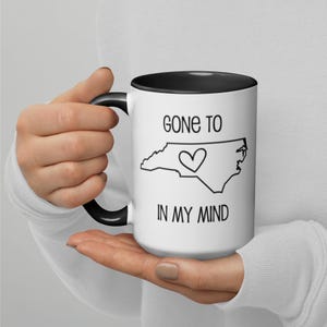 Carolina In My Mind Mug, North Carolina Mug, NC Mug, Gift for Him, Gift for Her, Office Gift, NC Outline Mug, North Carolina, Love NC