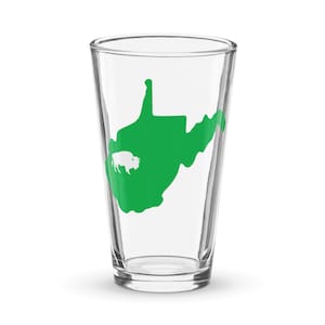 Marshall Thundering Herd Pint Glass, Marshall University, Thundering Herd, Huntington, West Virginia Pint Glass, Marshall Pint Glass