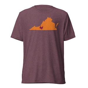 Blacksburg Hokie Virginia Tech Tee, Virginia Tech Hokies, College Shirt, Virginia Silhouette Shirt, Home State Shirts, Gift for him