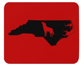 Tapis de souris NC State Wolfpack, Tapis de souris North Carolina, Tapis de souris State, NCSU, Raleigh NC