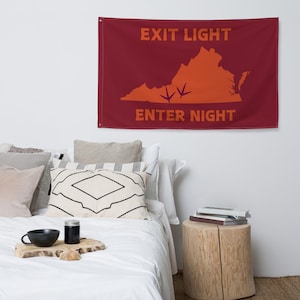 Blacksburg Hokie Virginia Tech Flag, Virginia Tech Hokies, College Flag, Enter Sandman, Metallica