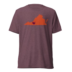 Blacksburg Hokie Virginia Tech Tee, Virginia Tech Hokies, College Shirt, Virginia Silhouette Shirt, Home State Shirts, Gift for him