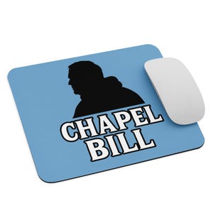 Chapel Bill Mousepad, UNC, Chapel Hill, North Carolina, Tar Heels Football, NC, College Football Mouse Pad, Bill Belichick