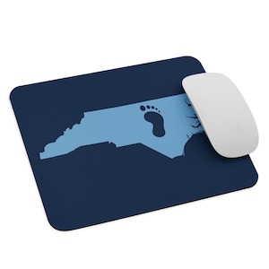 UNC Tar Heels Mouse Pad, North Carolina Mouse Pad, State Mouse Pad, Chapel Hill NC, North Carolina Outline