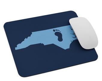 UNC Tar Heels Mouse Pad, North Carolina Mouse Pad, State Mouse Pad, Chapel Hill NC, North Carolina Outline