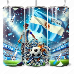 Argentina Soccer copa america 2024 Design numérique pour emballages de gobelets, Argentine png - Parfait pour la boutique d'impression à la demande