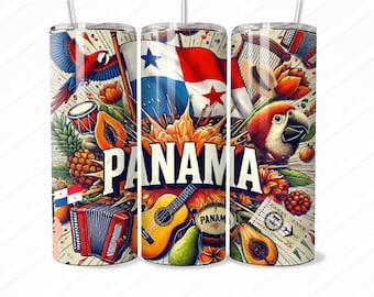 Panama Flag Digital Design, Tumbler Wraps, Mouse Pad Designs, T-Shirt Graphics Panamanian Pride Printables