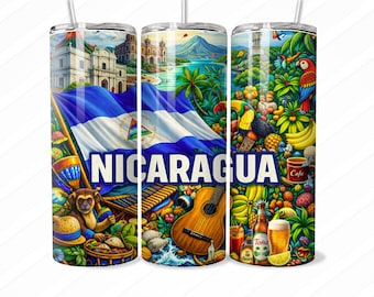 Nicaragua Flag Digital Design! Nicaragua flag tumbler wrap 20oz, Nicaragua png