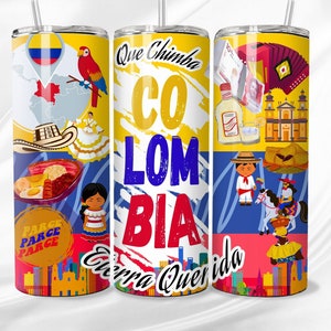 Vibrant Colombia Flag Digital Design for Tumblers, T-Shirts, and Mouse Pads