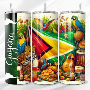 Guyana Flag Digital Design for Tumbler Wraps, Stickers, Mugs, T-Shirts | Guyanese Pride Art | Instant Download
