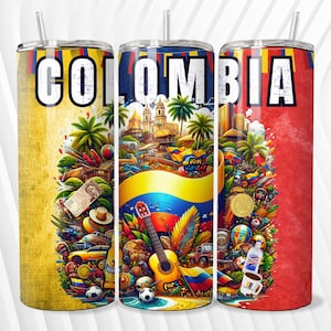 Colombia Flag Tumbler Wrap 20oz, Colombia png, Colombia jpeg, Mouse pad digital Design Flaunt Your Colombian Pride