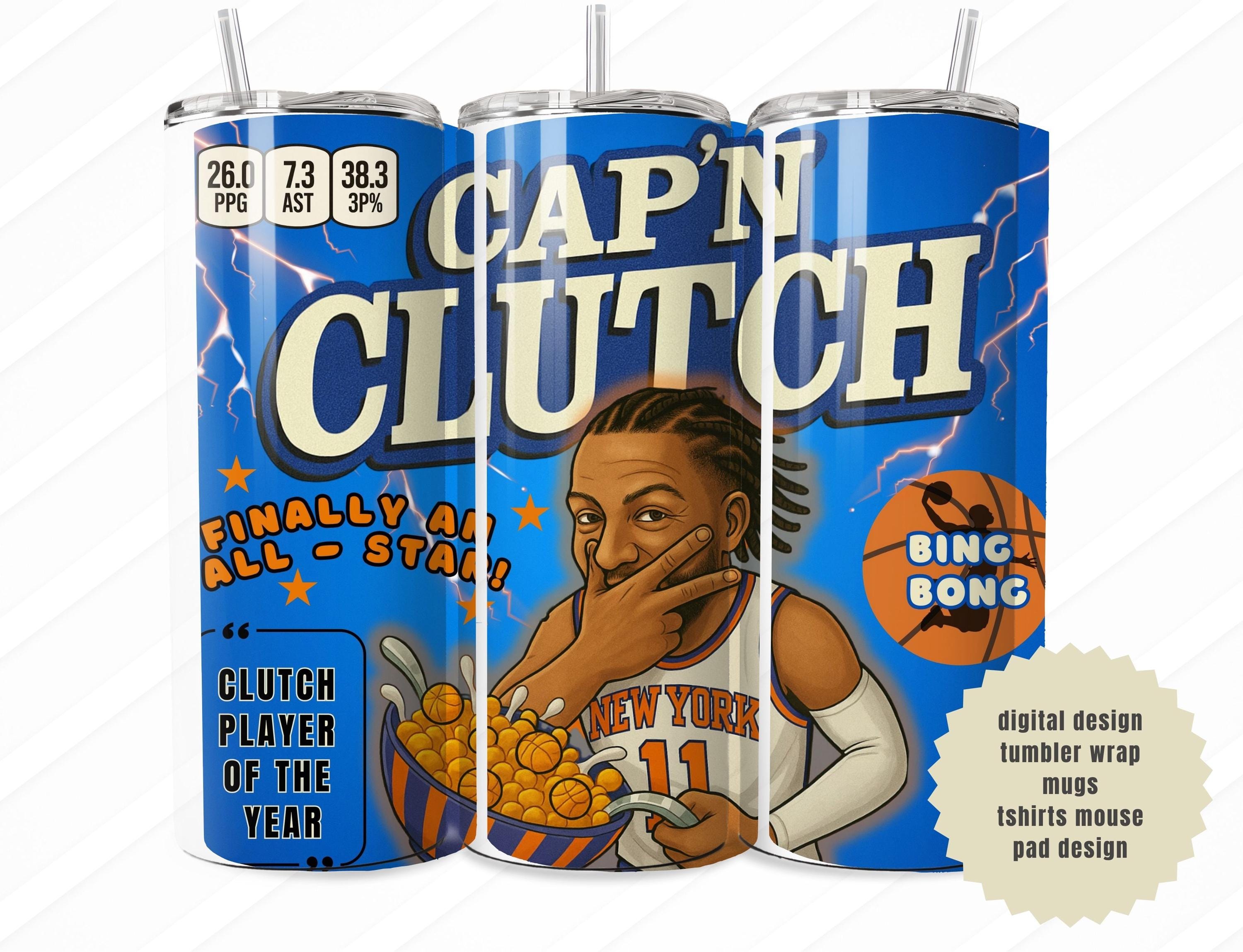 Jalen Brunson Knicks Tumbler Wrap: Captain Clutch Digital Design