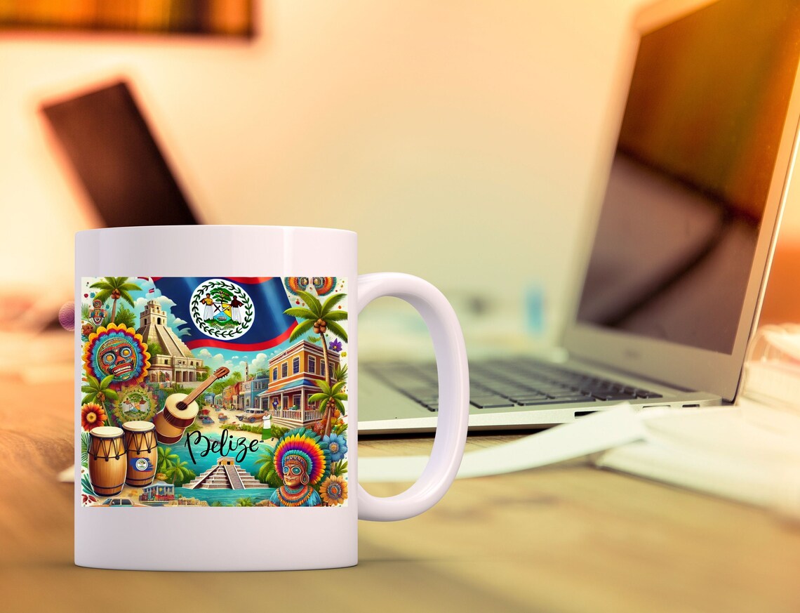 Belize Flag Digital Design for Tumblers, Mugs, T-shirts, Car Magnets ...