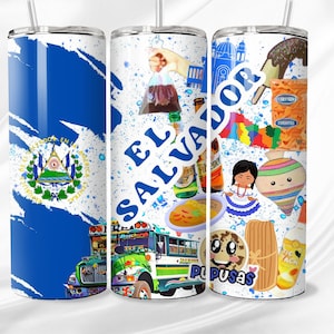 Vibrant El Salvador Flag Digital Design for Tumbler Wraps, Mouse Pads, and Tees!