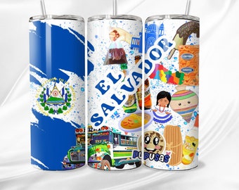 Vibrant El Salvador Flag Digital Design for Tumbler Wraps, Mouse Pads, and Tees!