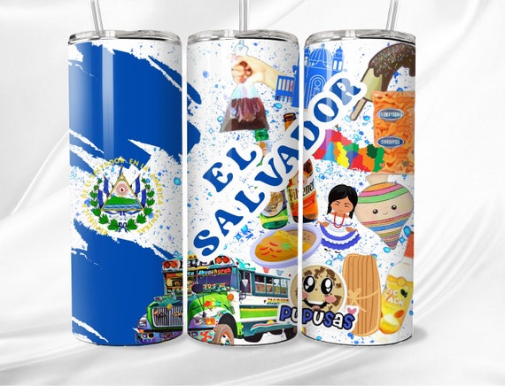 Vibrant El Salvador Flag Digital Design for Tumbler Wraps, Mouse Pads, and Tees!
