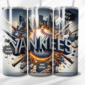 New York Baseball tumbler wrap 20oz  "NY Baseball Digital Design Pack: Elevate Your Fan Gear!"