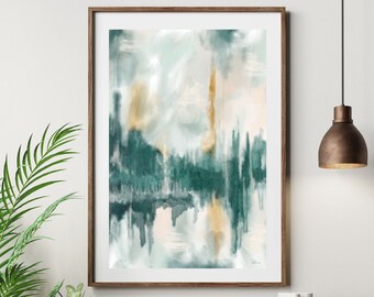 Modern abstract art, digital art print, minimalist wall art print, home decor art, gift for house warming, abstract digital art print