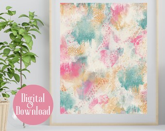 art abstract art print for women abstract art neutral colors abstract digital print bright colors instant download art print minimal art