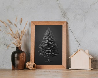 AI Pine Tree v2 Art Print • Digital Download
