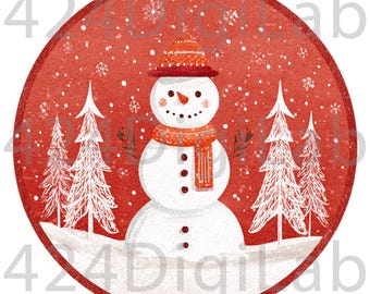 Snowman PNG, Sublimation Design, Commercial Use