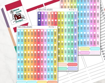 Mini Post It Notes Planner Stickers for Erin Condren Happy Planner and Hobonichi Planners #045 Plum Paper 