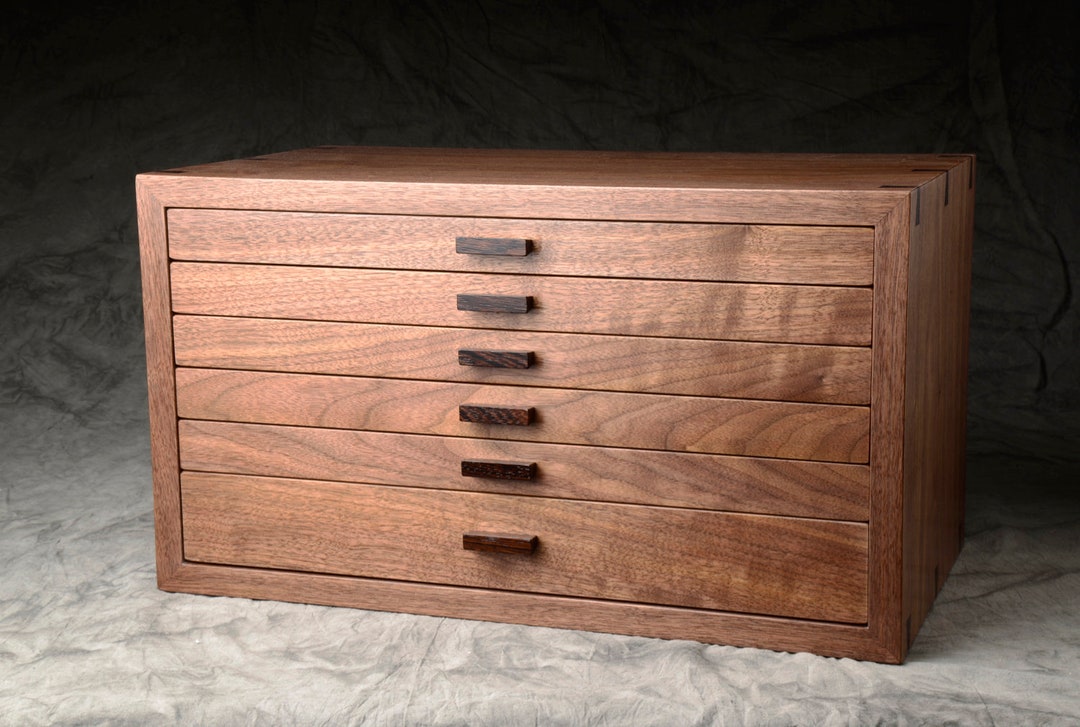 Large Jewelry Boxblack Walnut & Wenge Jewelry Armoire - Etsy