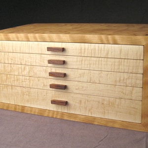 Jewelry Box--Curly Cherry, Curly Maple and Rosewood Jewelry Armoire